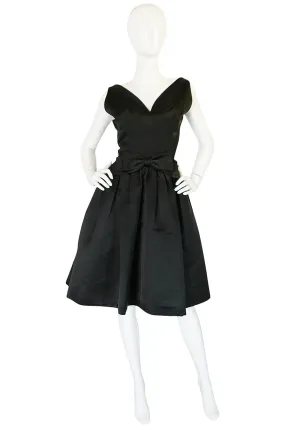 1950s Stunning Demi-Couture Level Helga Silk Satin Dress