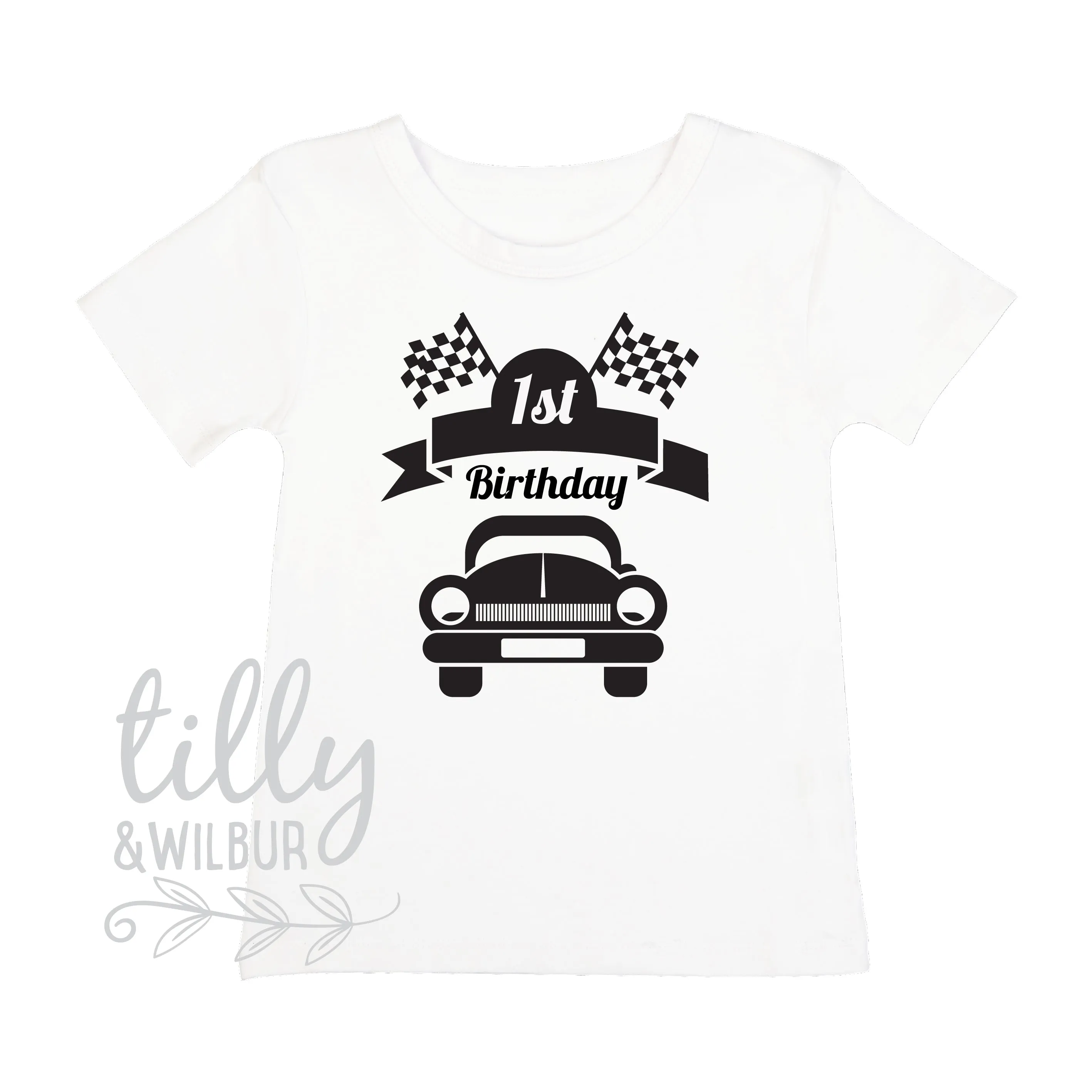 1st Birthday Racing Car T-Shirt