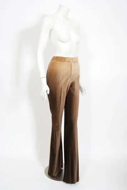 2001 Chloe by Stella McCartney Ombré Velvet Cropped Jacket Pants & Boots