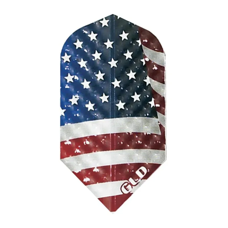 30-9359 V-100 Dimplex Slim Flights Foil USA Flag