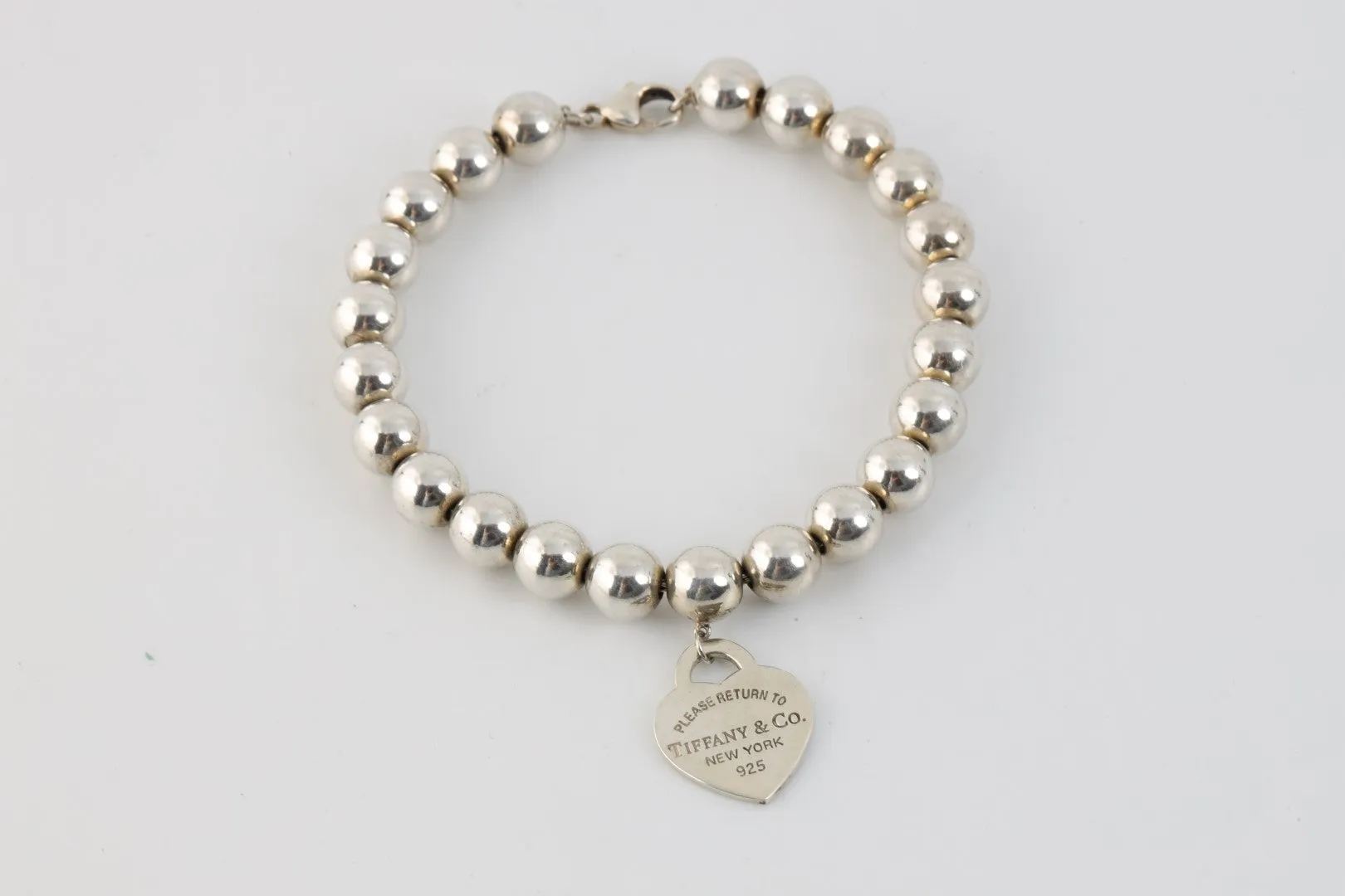 7.5" Tiffany & Co. 925 Silver Return To Tiffany Bead Bracelet (18.74g.)