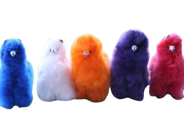 9" Standing Fur Alpaca Toy