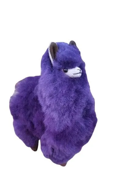 9" Standing Fur Alpaca Toy