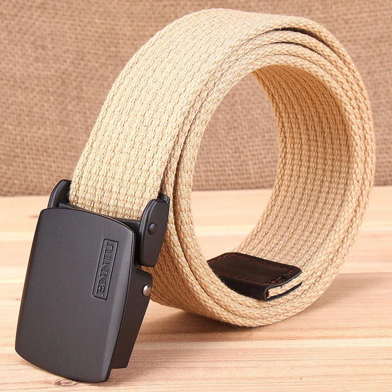 Add Thicken Weave Canvas Cargo Men Belt