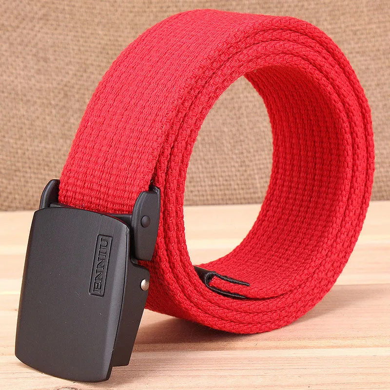 Add Thicken Weave Canvas Cargo Men Belt