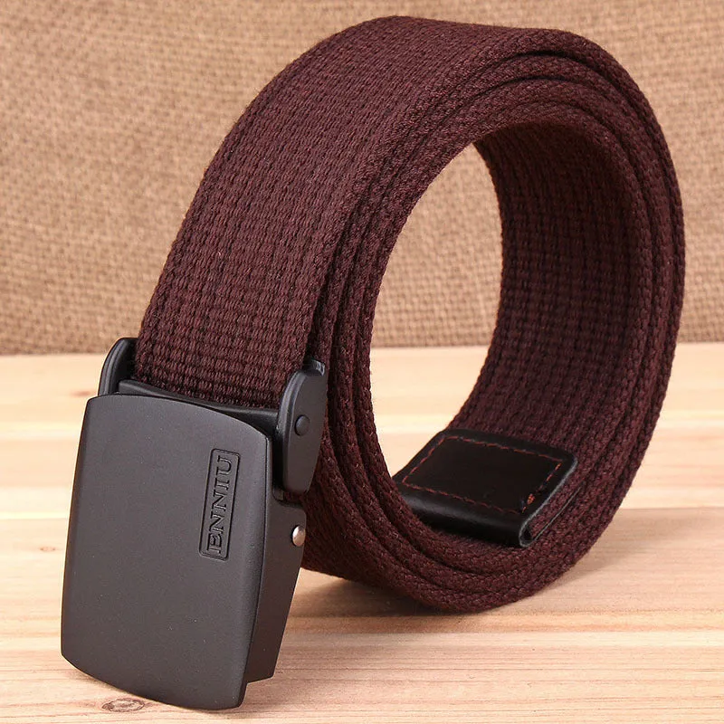 Add Thicken Weave Canvas Cargo Men Belt