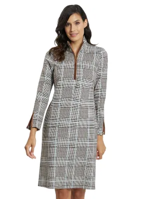 ANNA DRESS - CHOCOLATE SADDLE PLAID