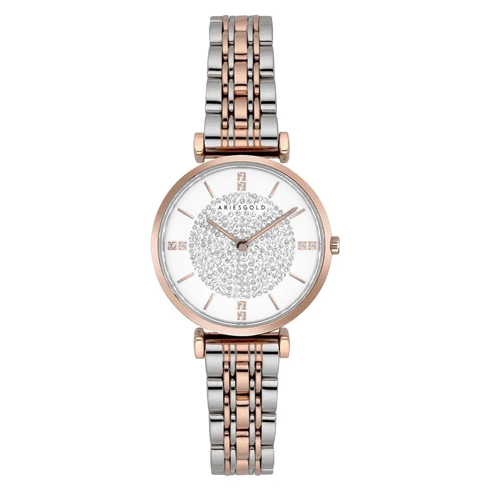 ARIES GOLD VIGOUREUX L 5039Z 2TR-W WOMEN'S WATCH