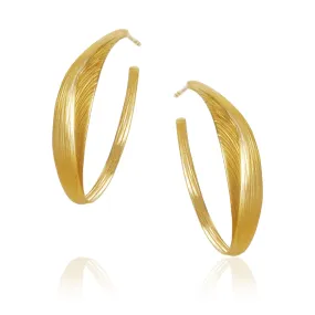 Aura 18K Gold Hoops