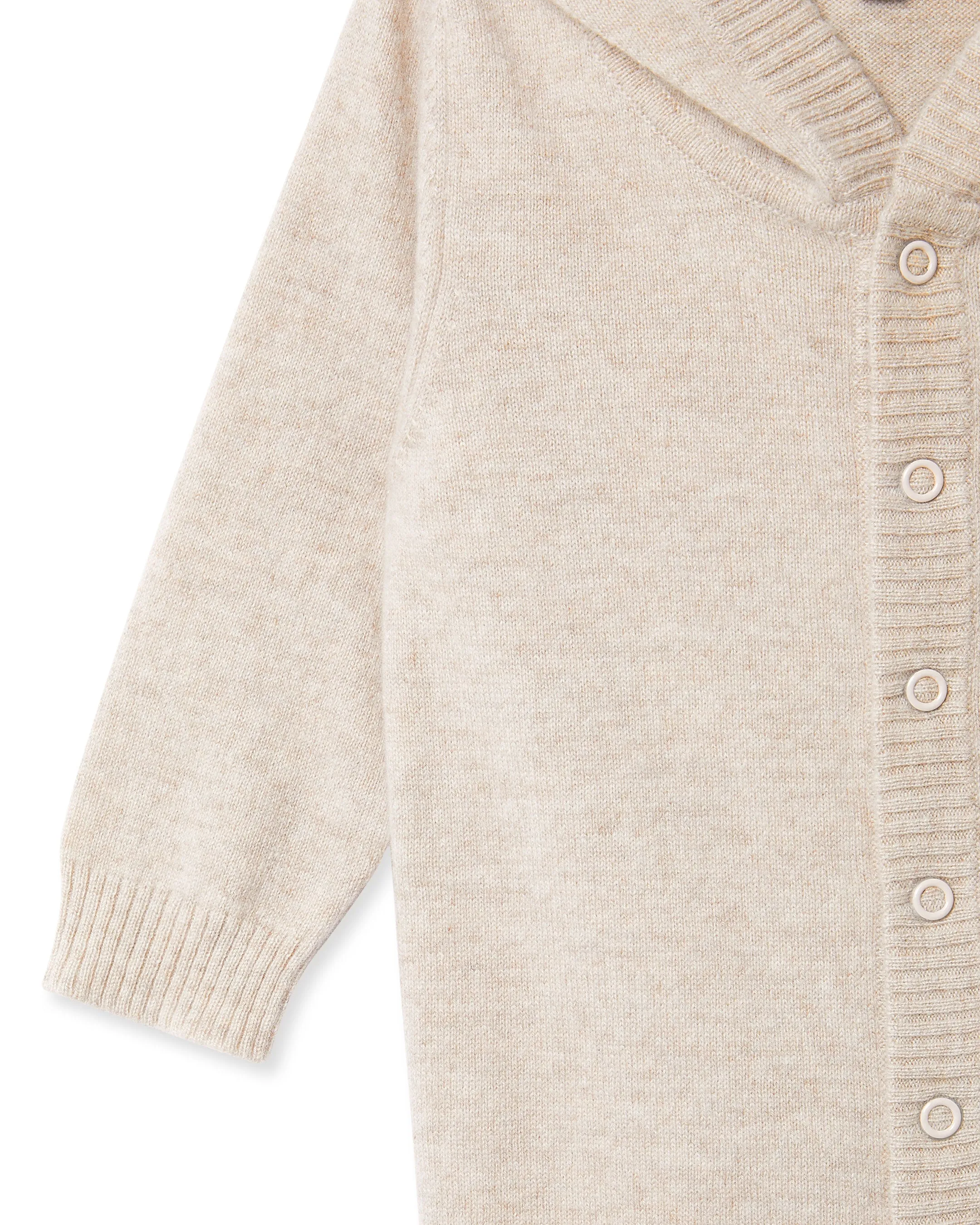 Bear Cashmere Sleepsuit Light Oatmeal Brown