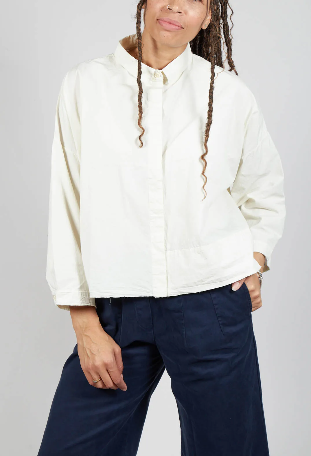 Boxy Shirt in Chalk