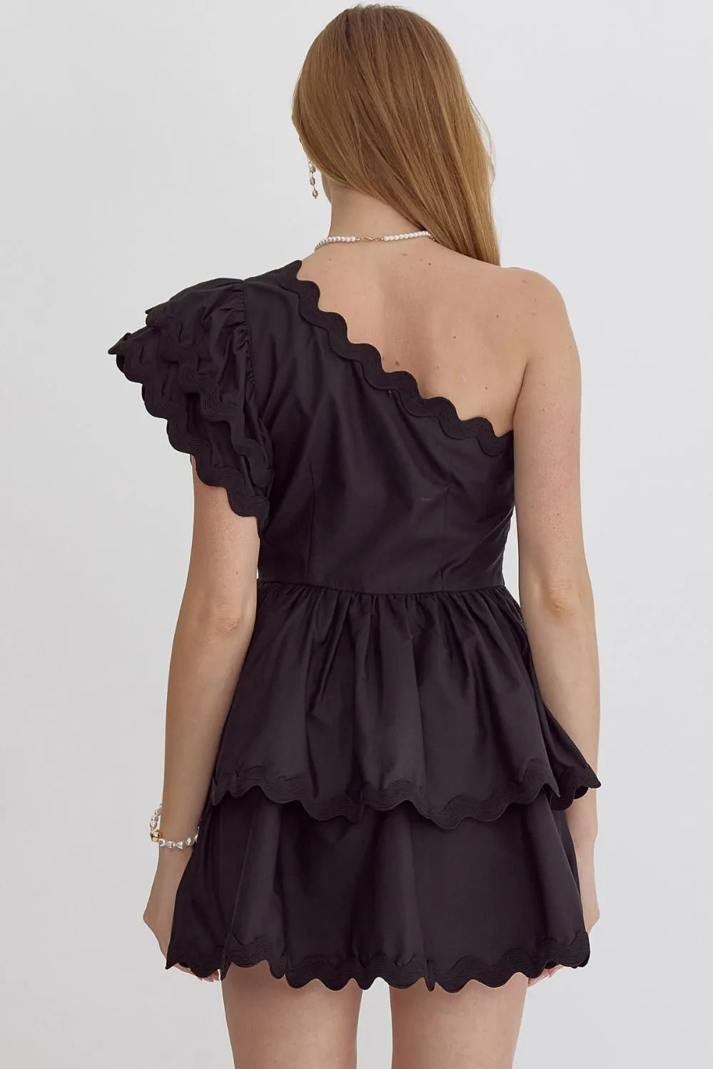 Breathtaking Black One Shoulder Dress