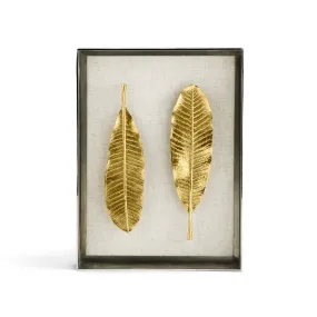 Champa Leaf Fabric Shadow Box