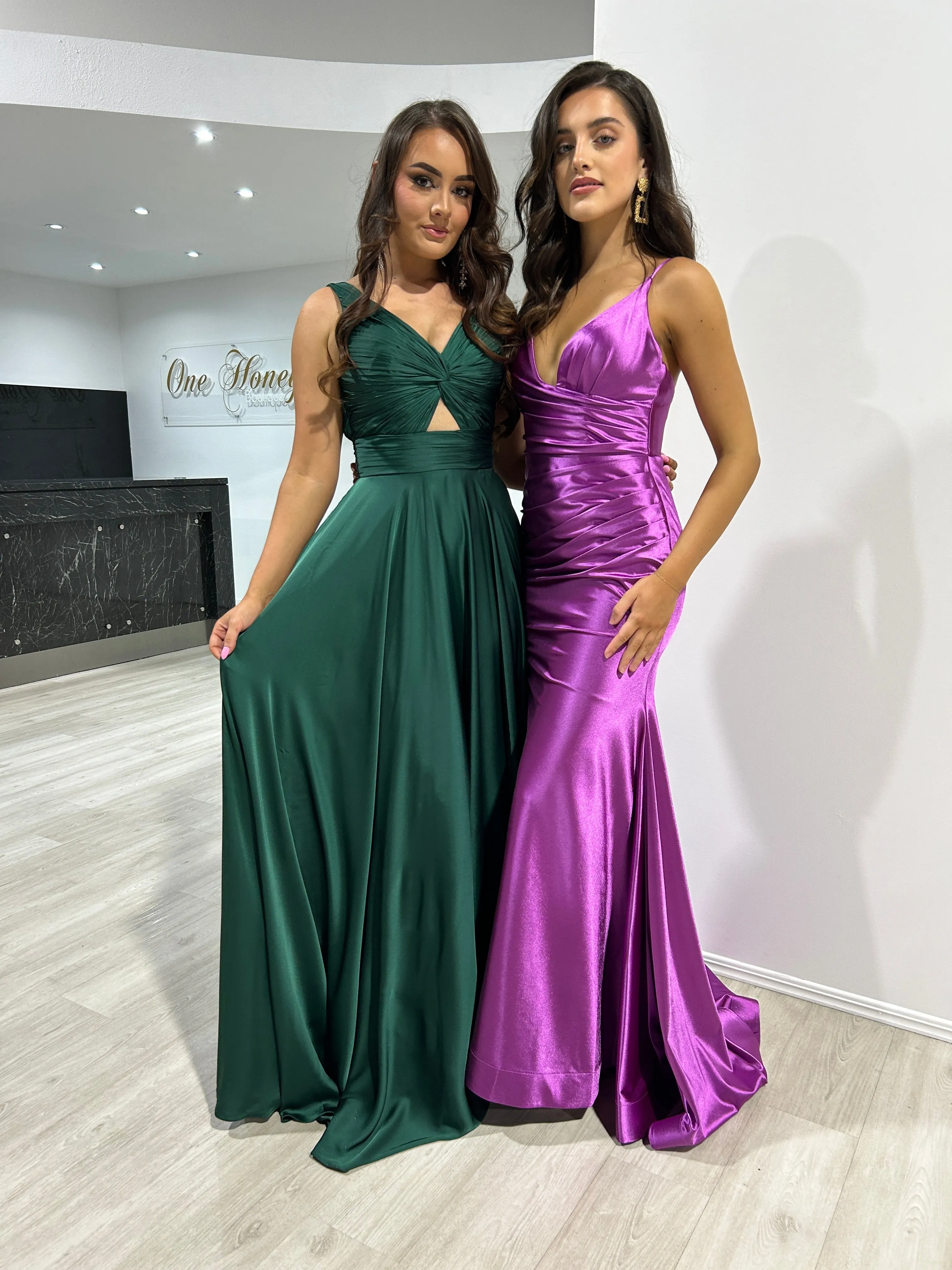 CHARLIE Stretch Satin Mermaid Prom & Formal Dress