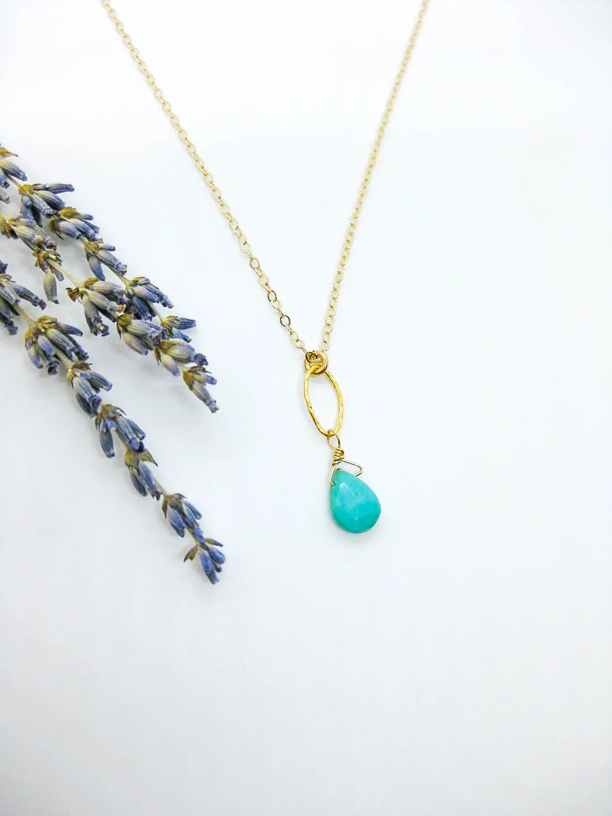 Chrysanthe: Amazonite Necklace - n642