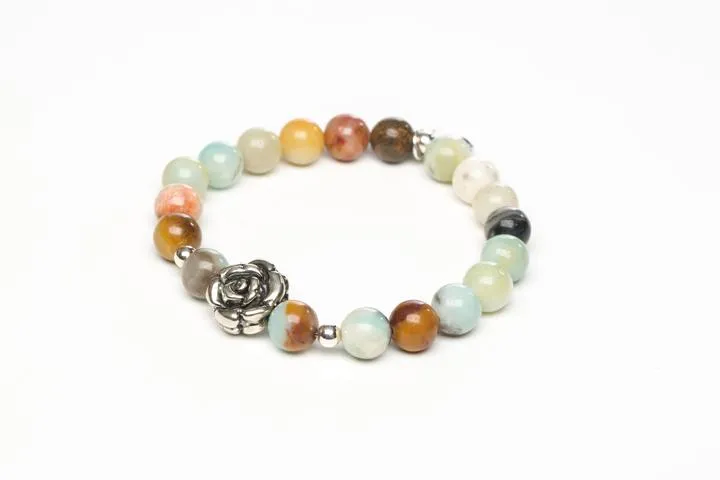 Ciaobella Rose Bracelet | Amazonite - Courage