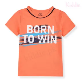 CLB Orange Born to Win Printed T-shirt 1630