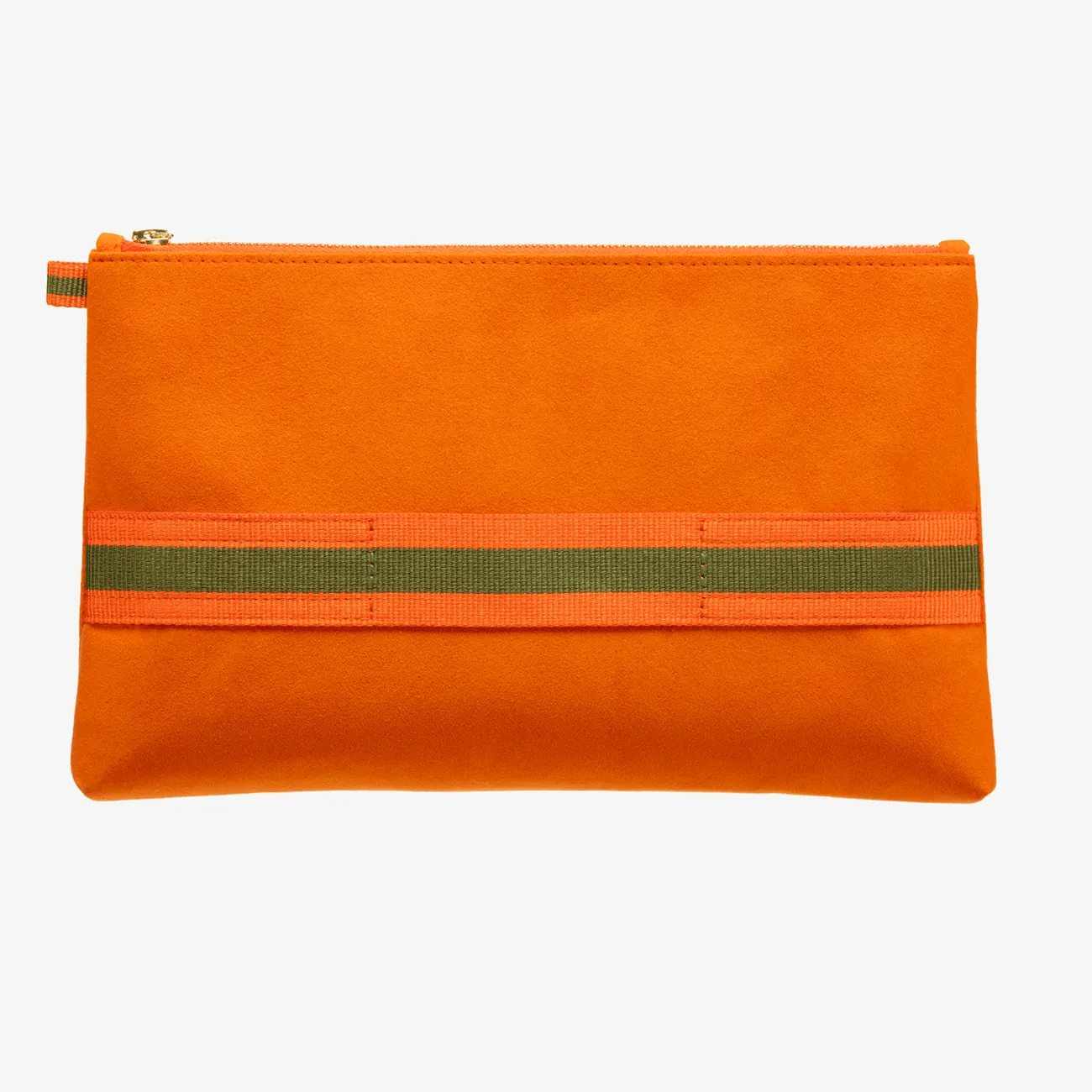 Clutch "ANNA Orange" with golden print