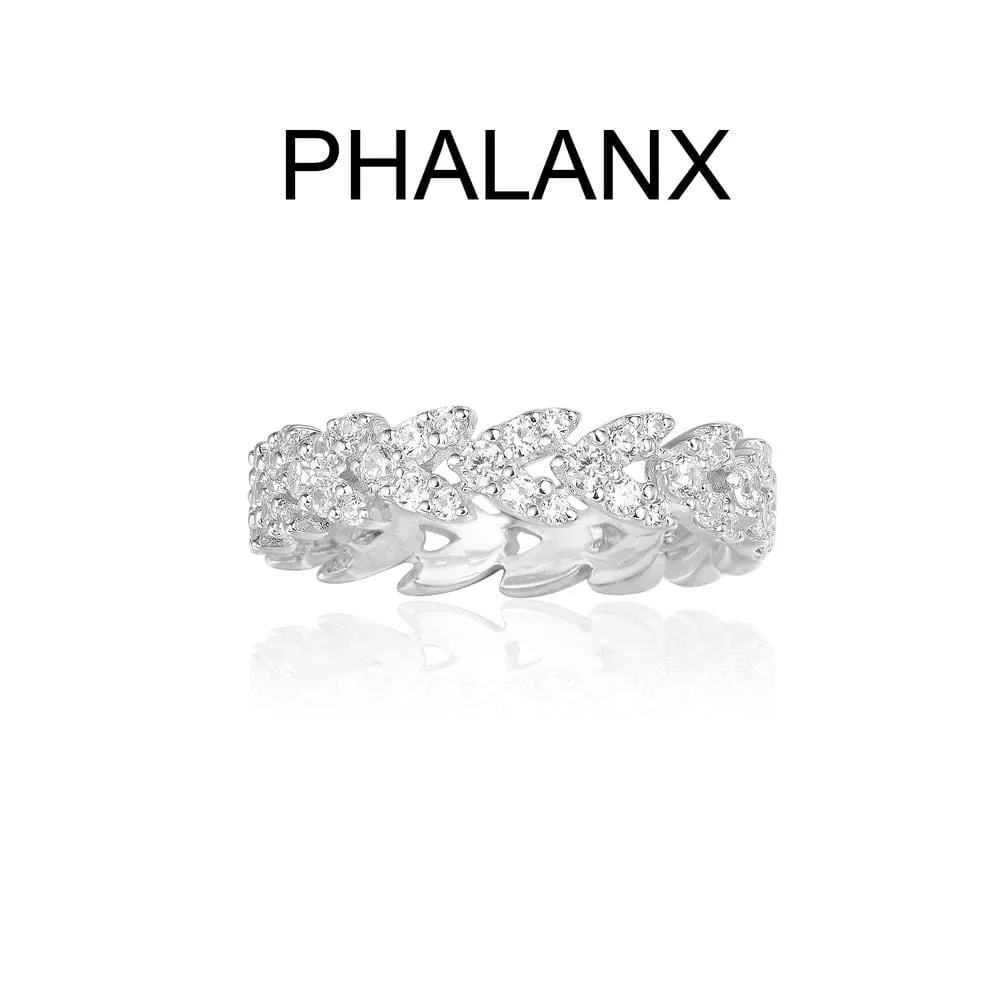 Couture Phalanx Ring - White Silver