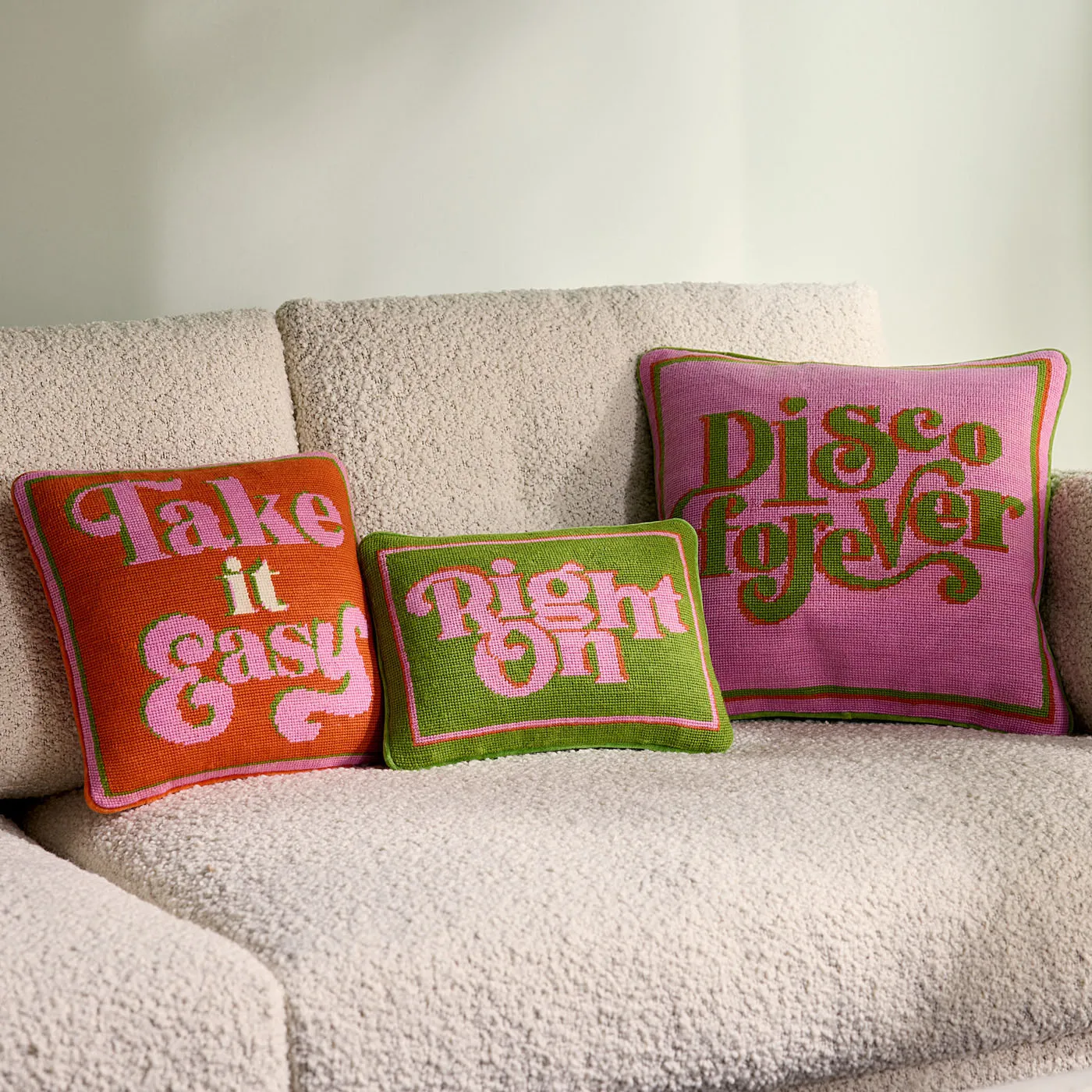 Disco Forever Needlepoint Pillow