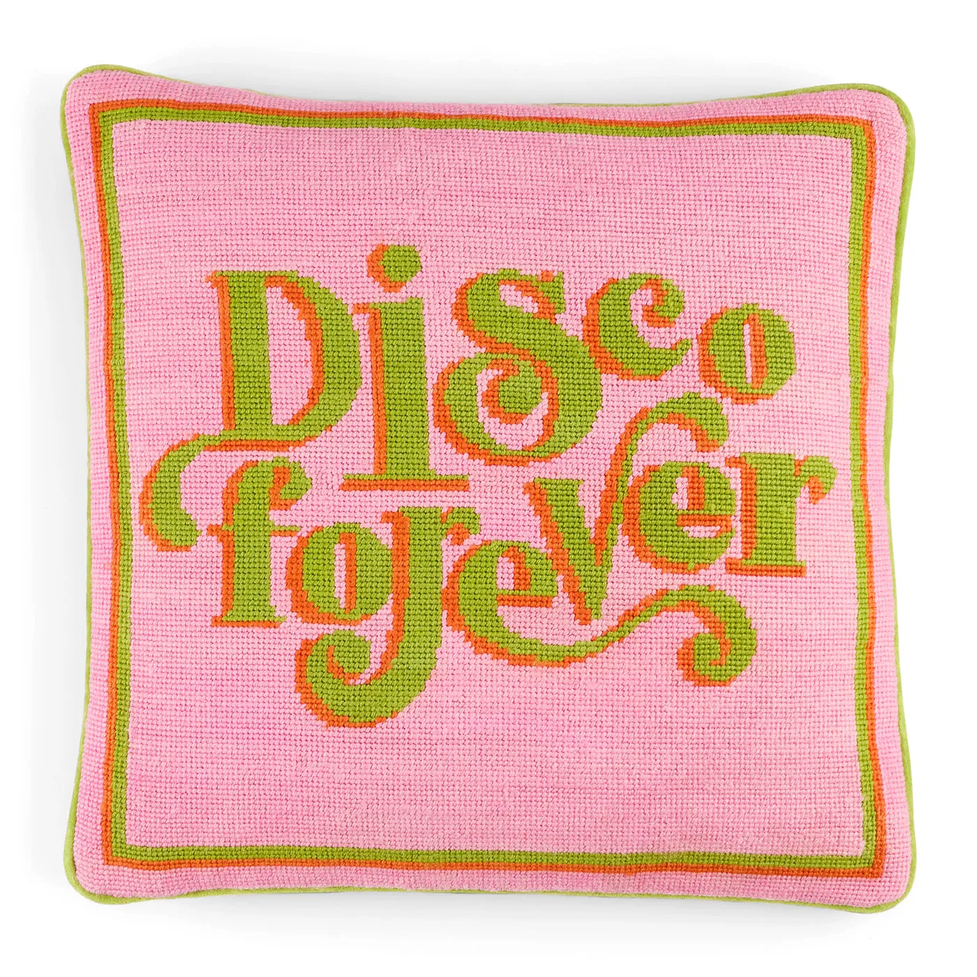 Disco Forever Needlepoint Pillow