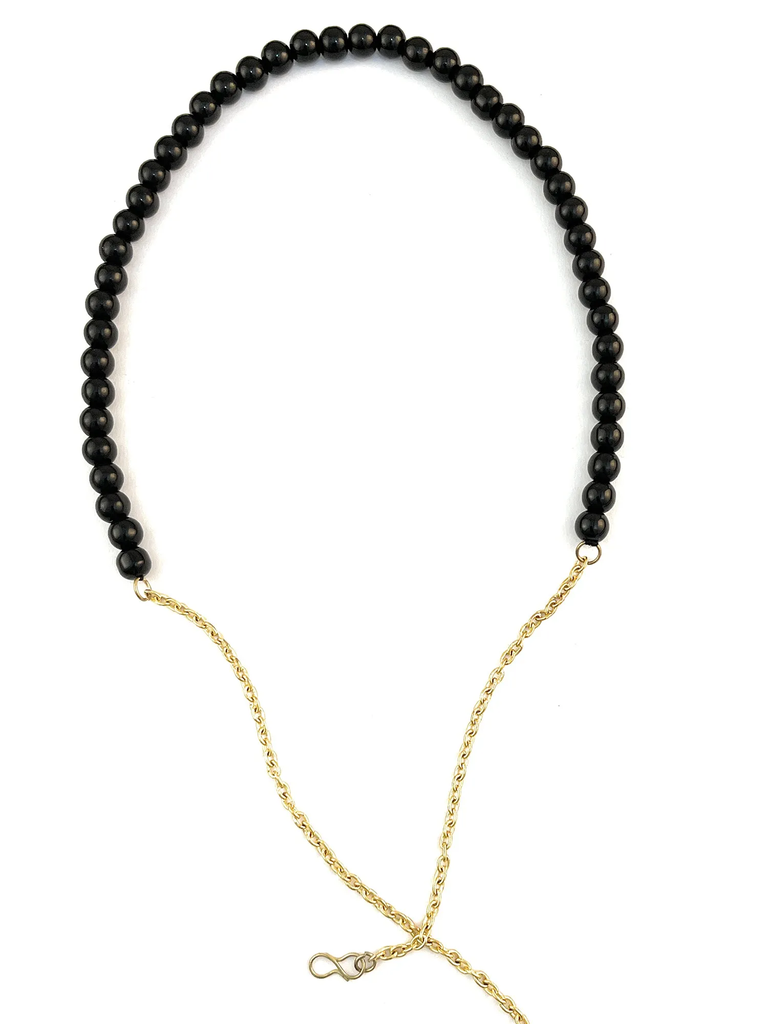 Elegant Black Beads Hairband for Women