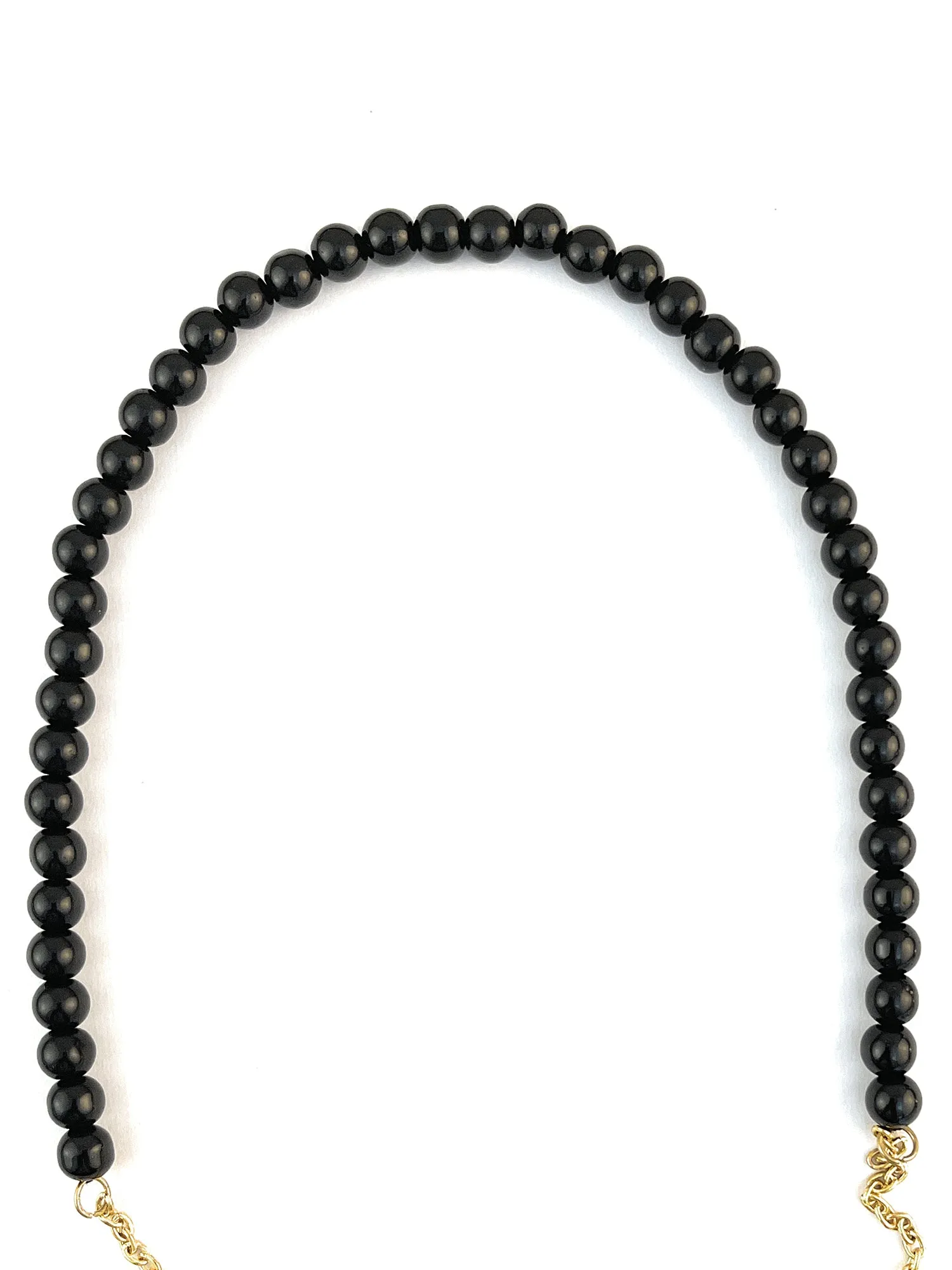 Elegant Black Beads Hairband for Women