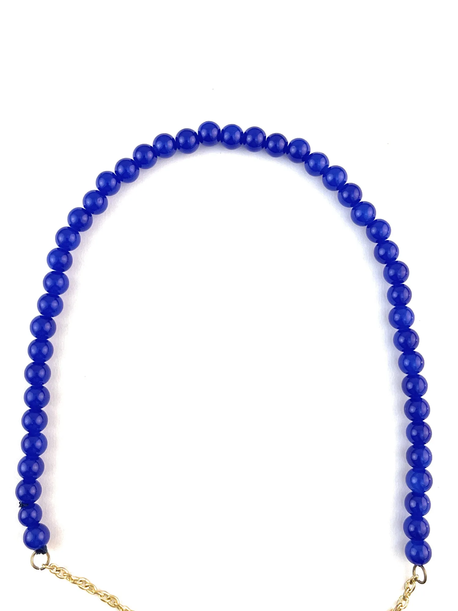 Elegant Blue Beads Hairband for Women