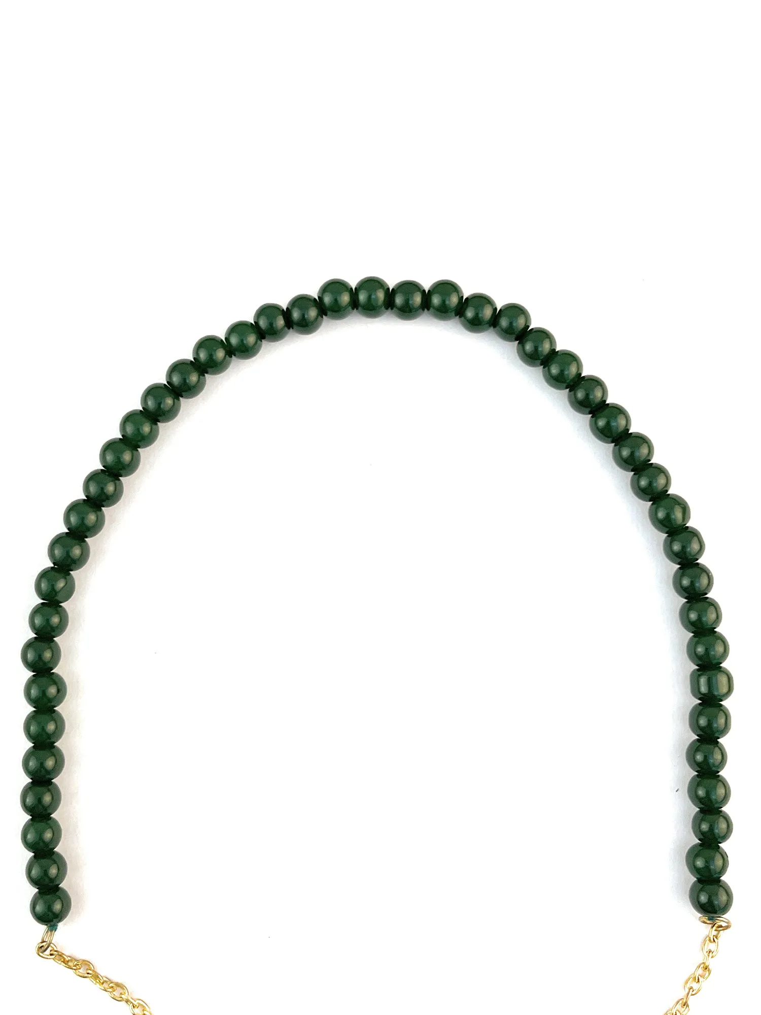 Elegant Green Beads Hairband for Women