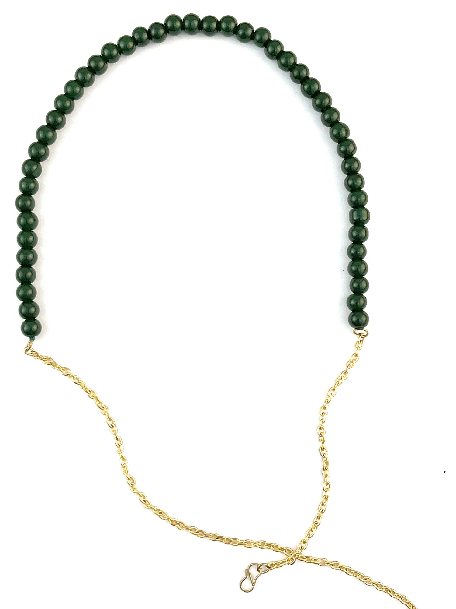 Elegant Green Beads Hairband for Women