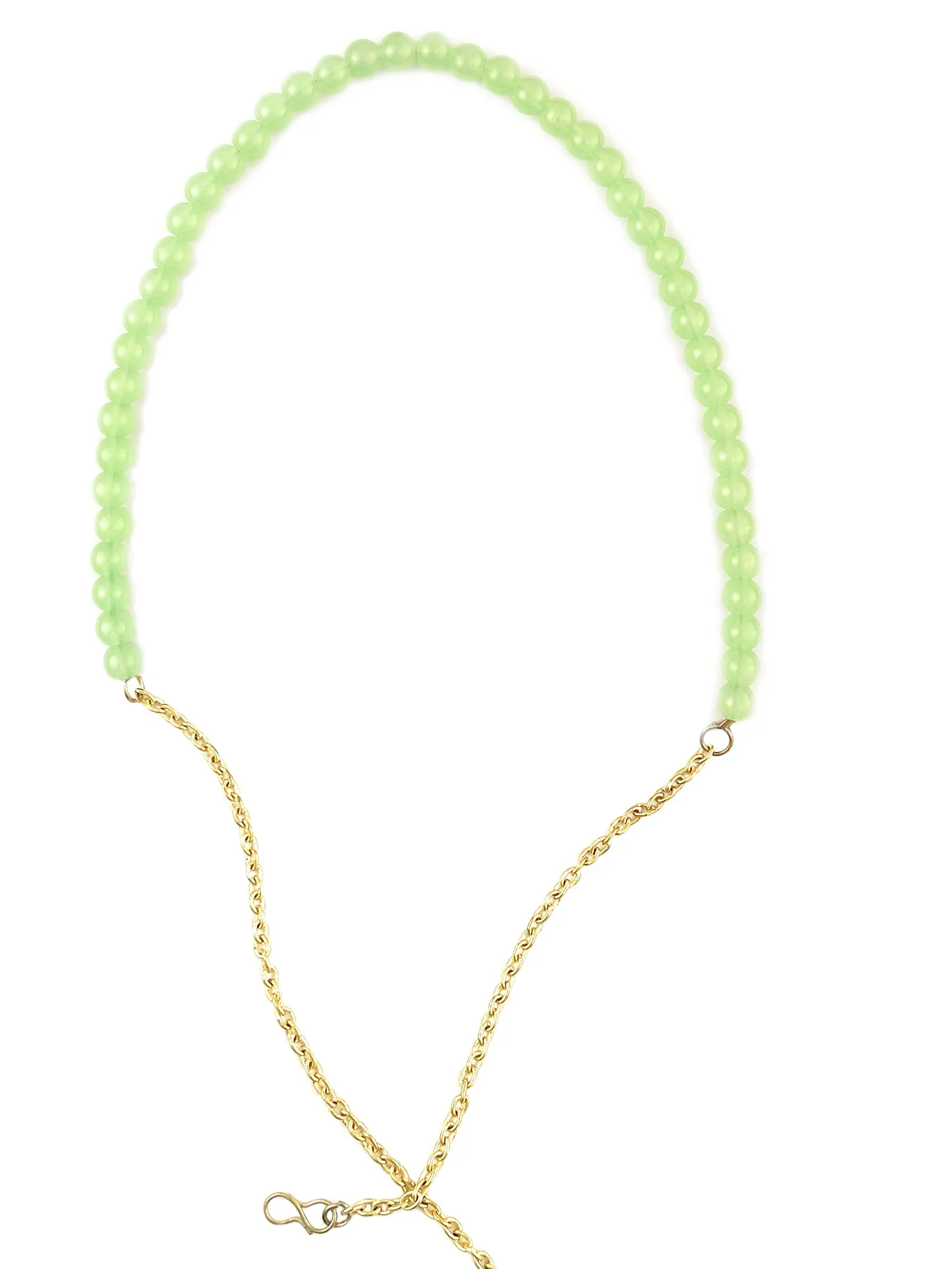 Elegant Light Green Beads Hairband for Women