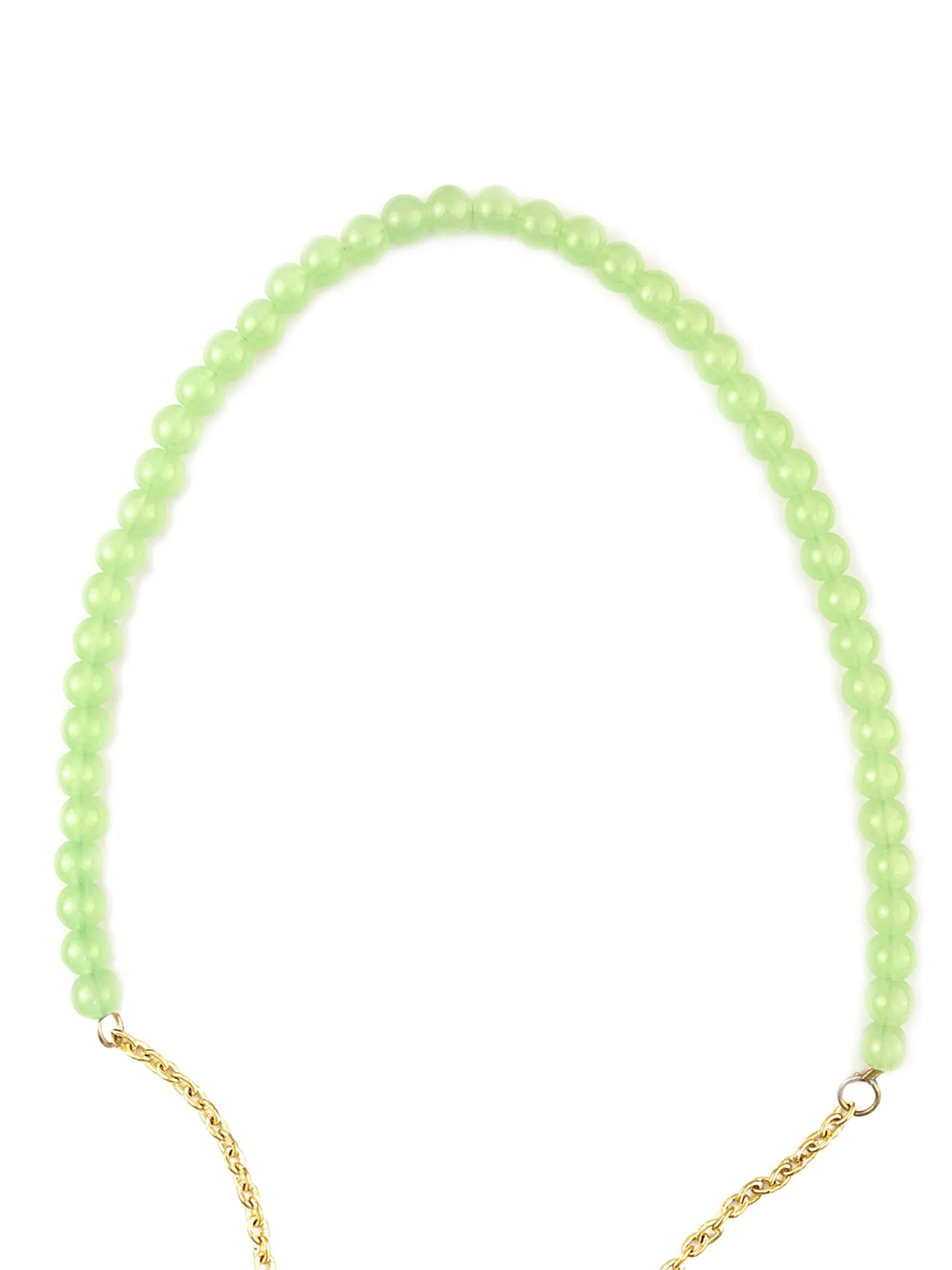 Elegant Light Green Beads Hairband for Women