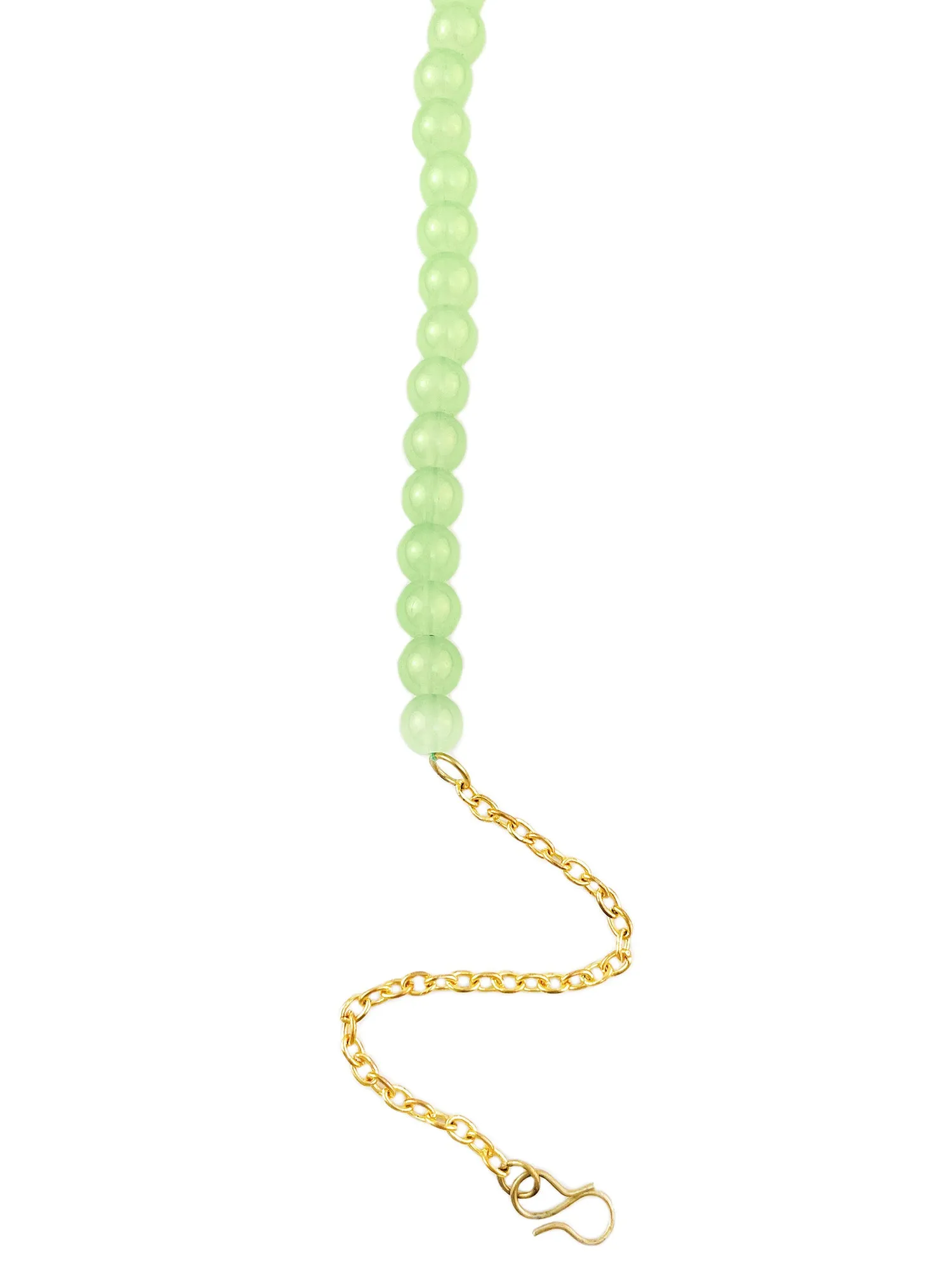 Elegant Light Green Beads Hairband for Women