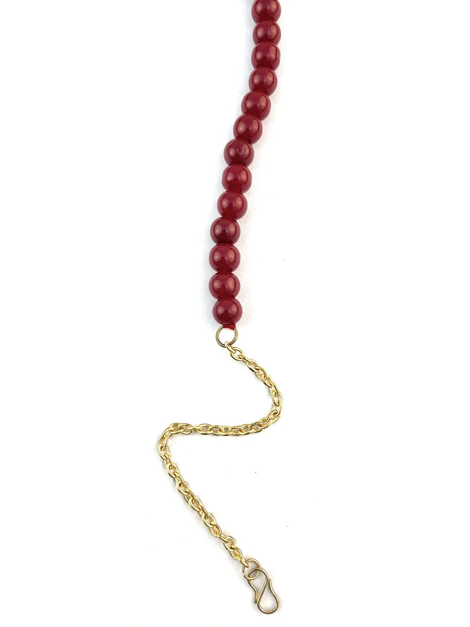 Elegant Red Beads Hairband for Women