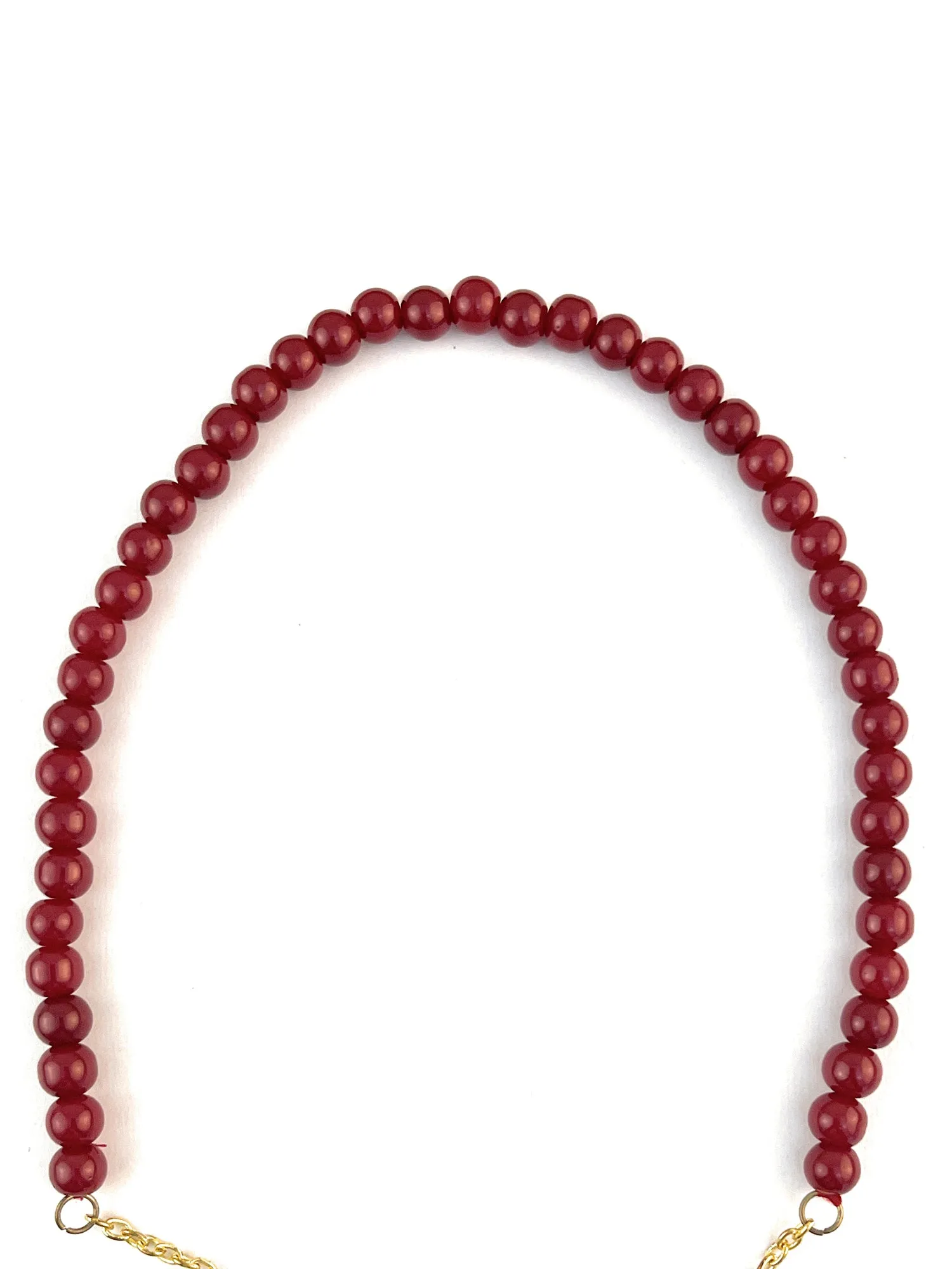 Elegant Red Beads Hairband for Women