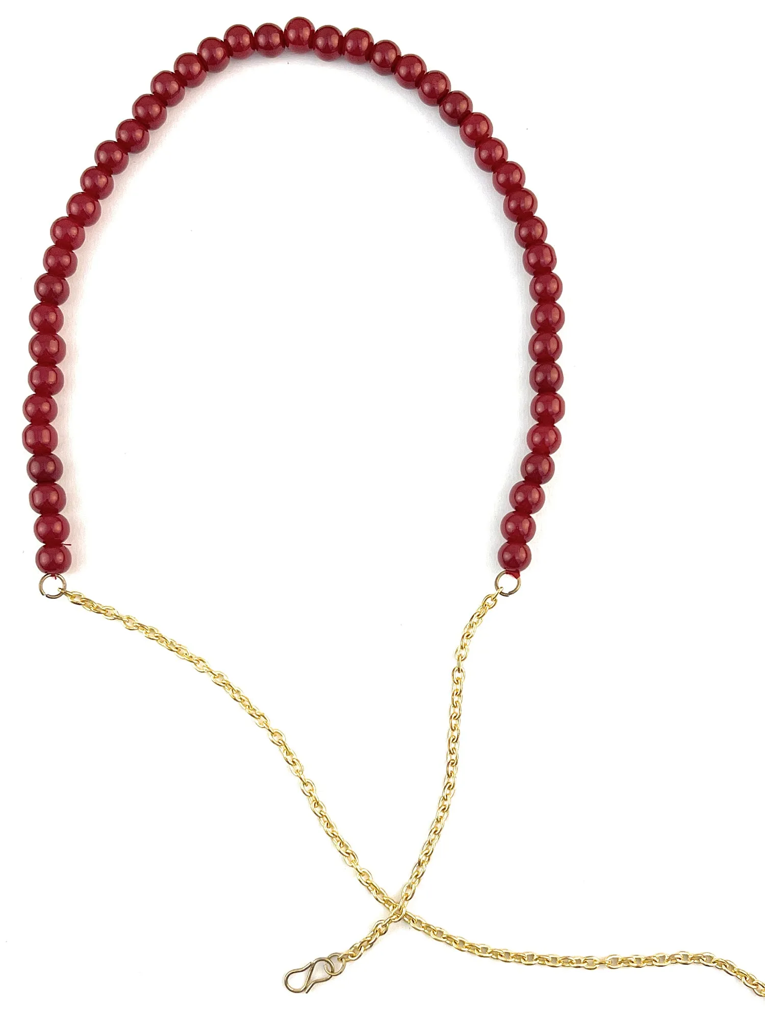 Elegant Red Beads Hairband for Women