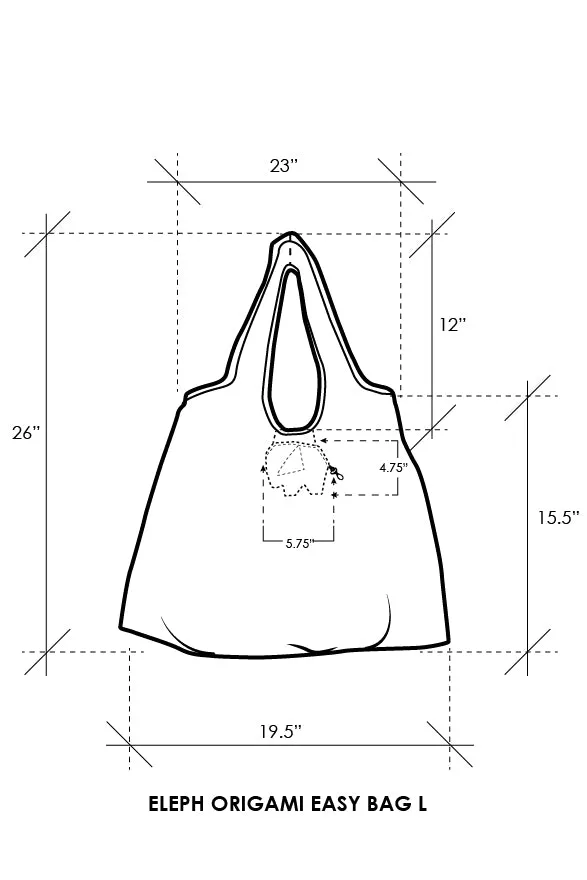 Eleph Origami Easy Bag L - Bai Sri : Black