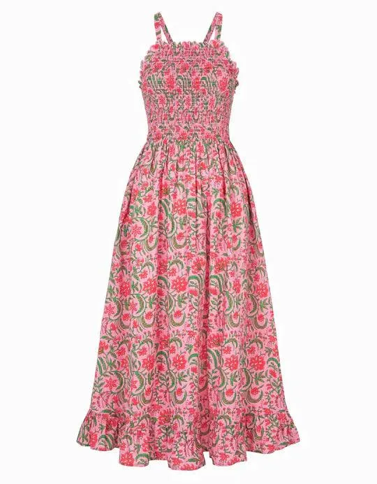 Elsie Dress in Pink Jungle Print