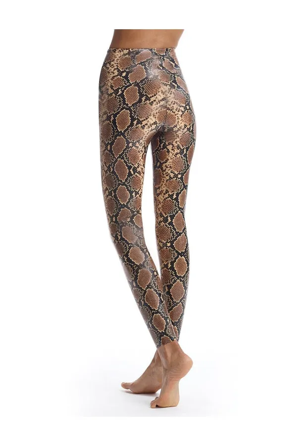 Faux Leather Animal Print Leggings