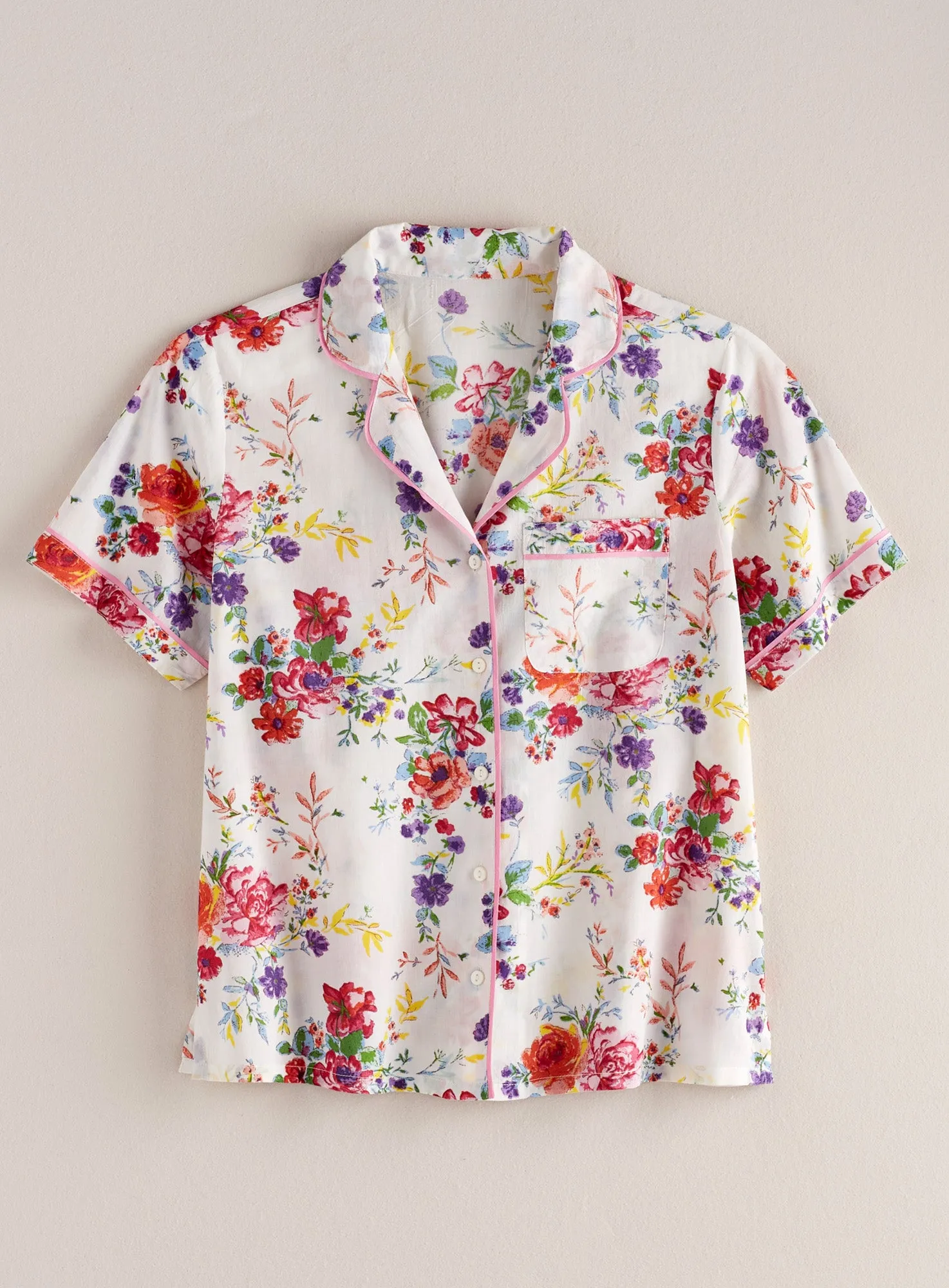 Floral Bouquet Short-Sleeve Pajamas