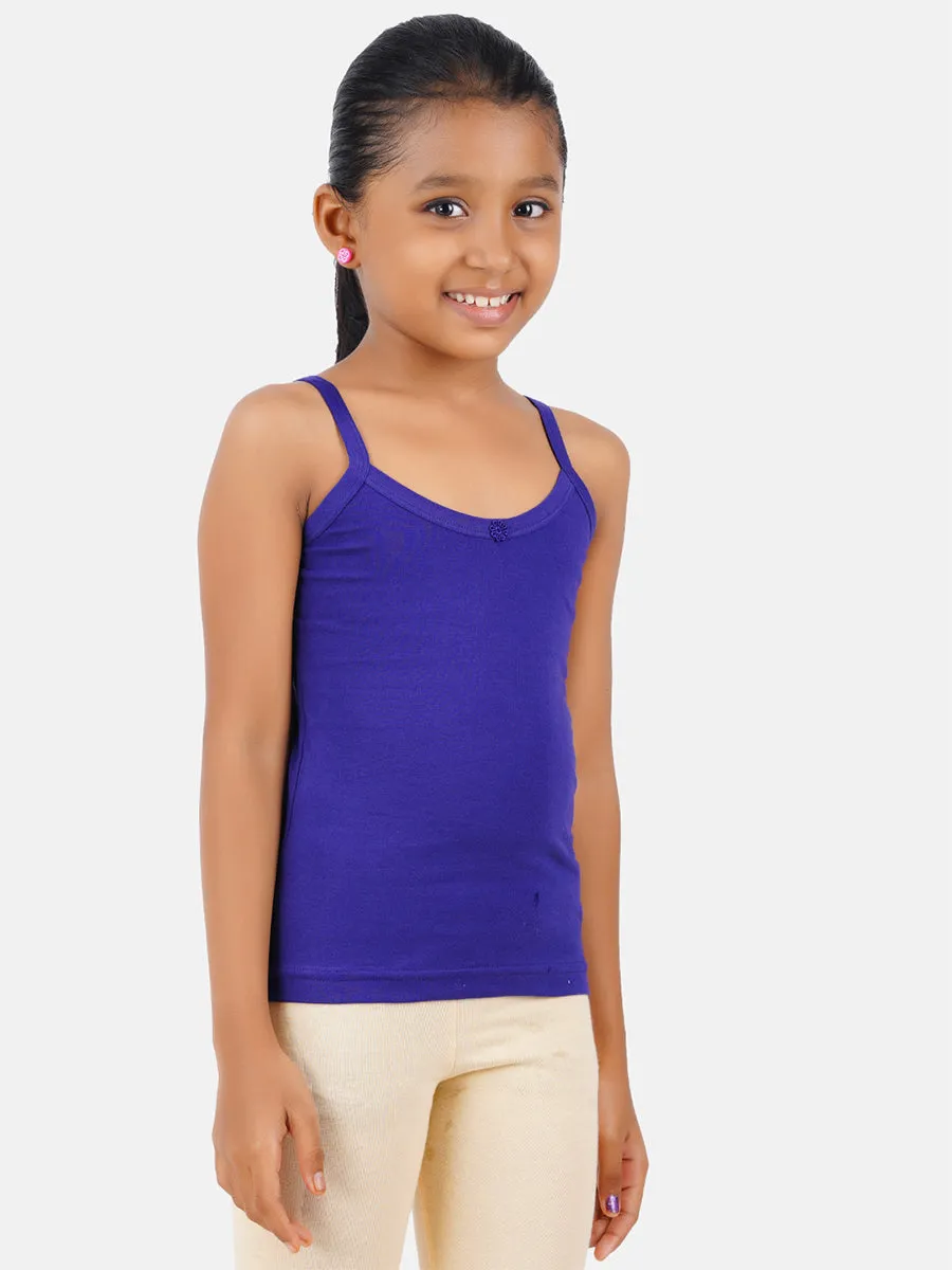 Girl's Combed Cotton Camisole (2 PCs Pack)