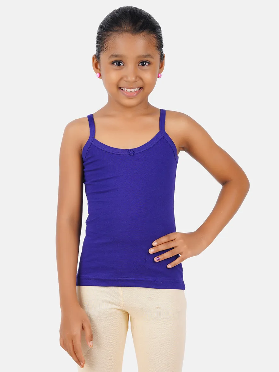 Girl's Combed Cotton Camisole (2 PCs Pack)