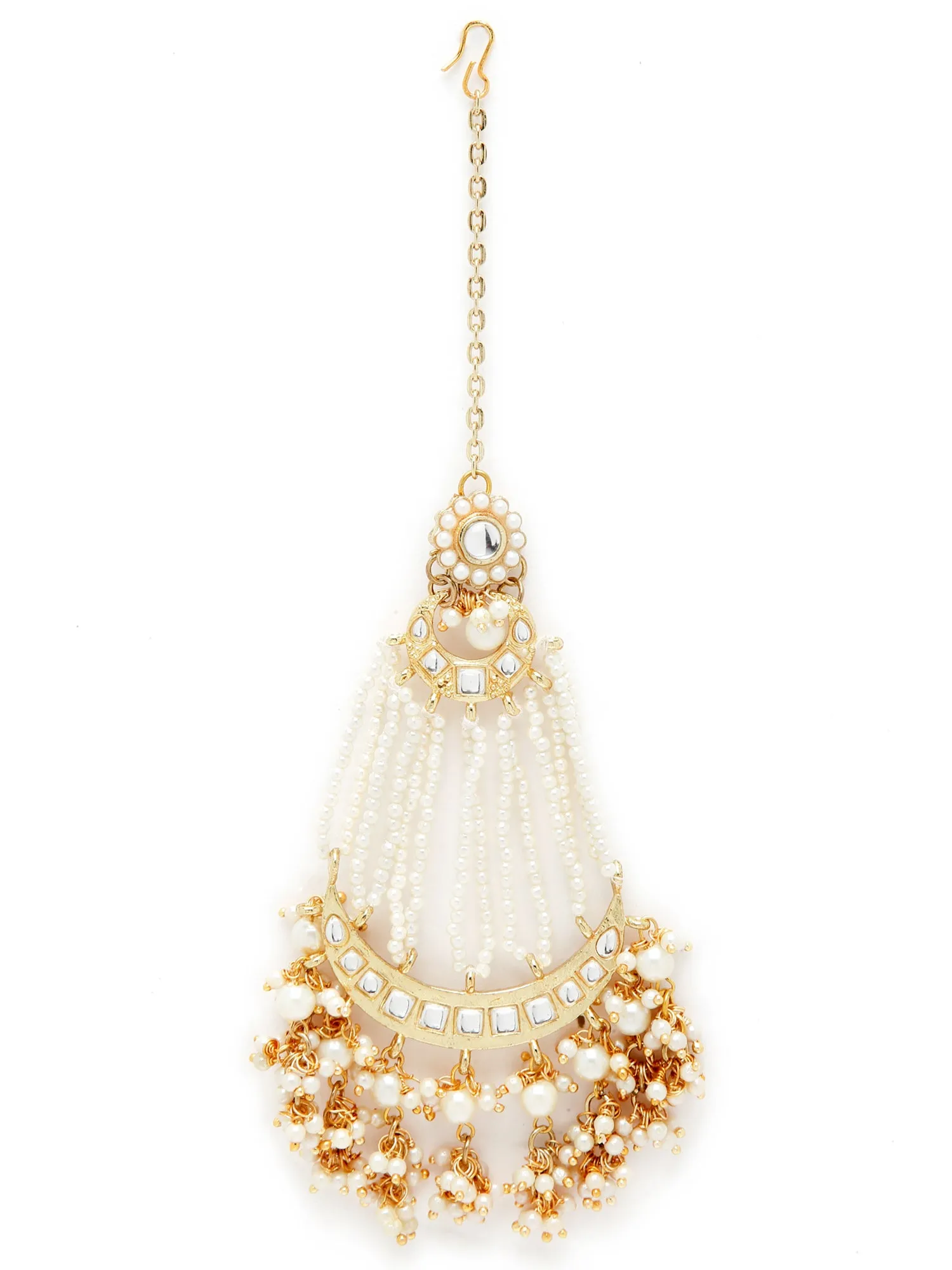 Gold Plated Handcrafted Kundan Passa for Women