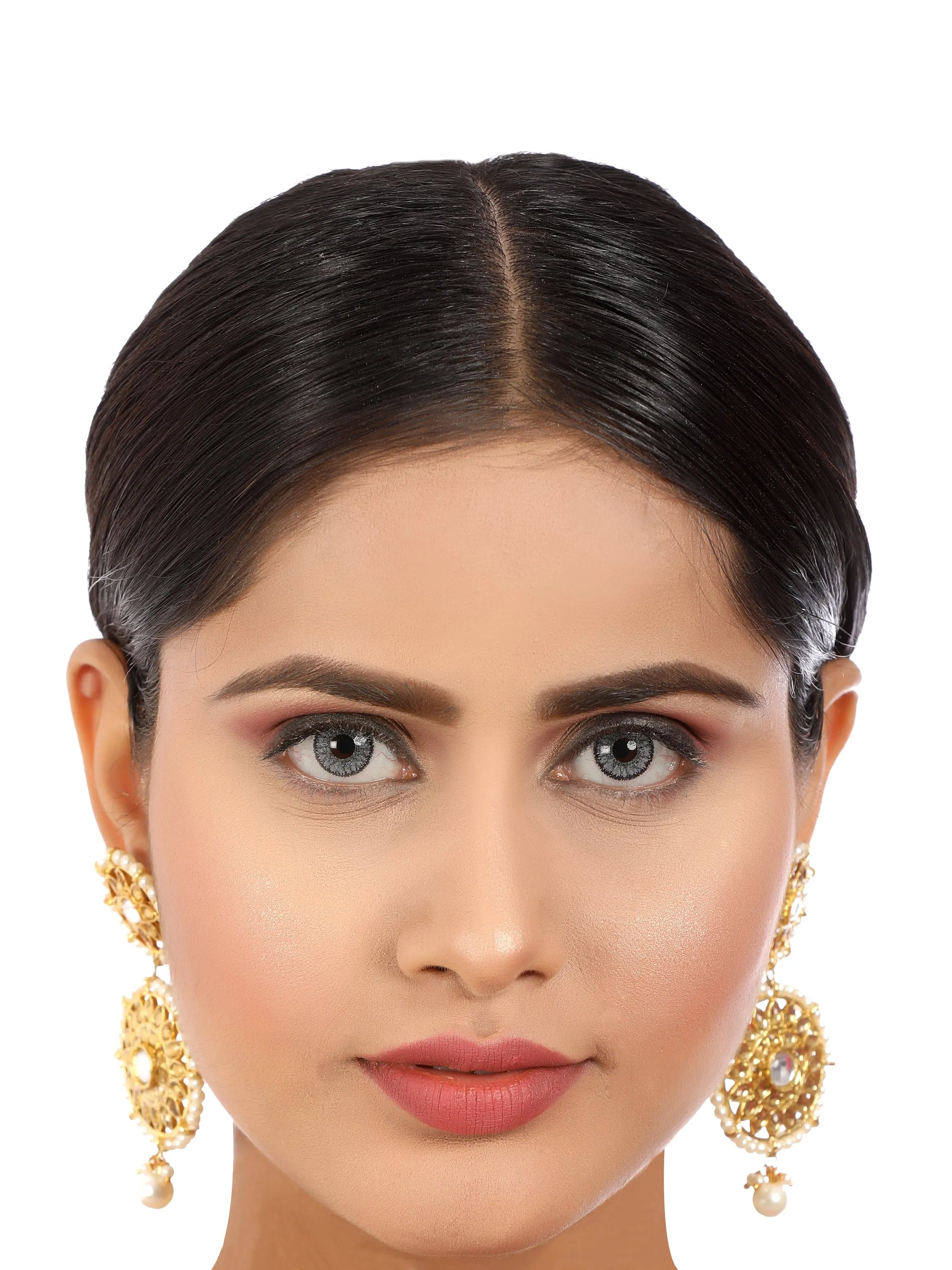 Gold Plated Pearl Beads Kundan Dangler Earrings