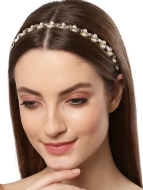 Handcrafted Gold Plated Kundan Hairband