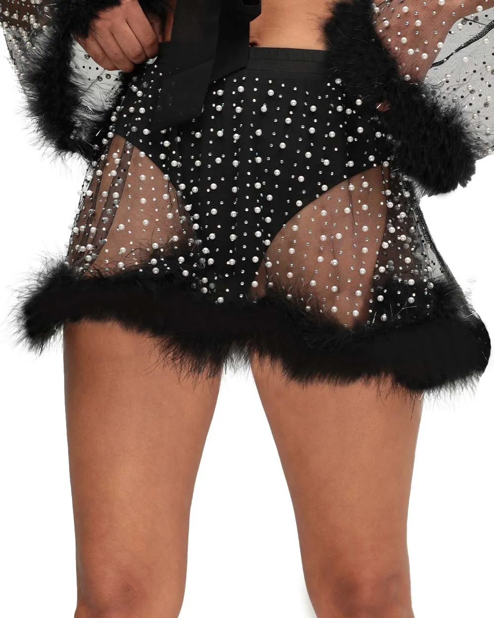 Happy Ever After Marabou Mesh Skirt