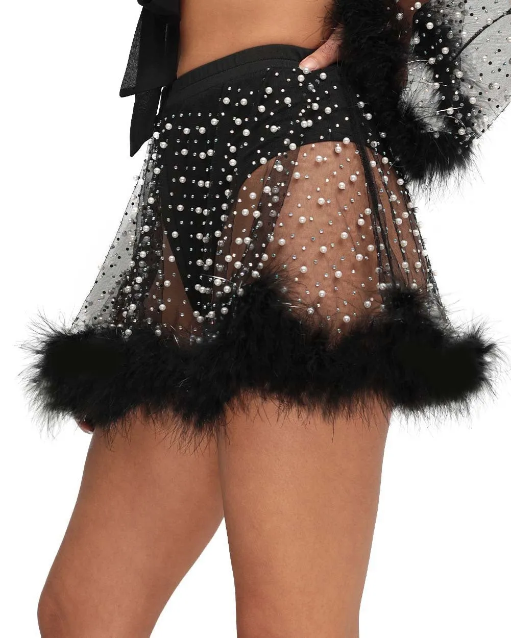 Happy Ever After Marabou Mesh Skirt