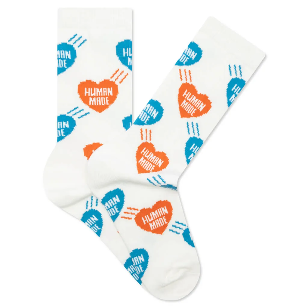 Heart Socks - Orange