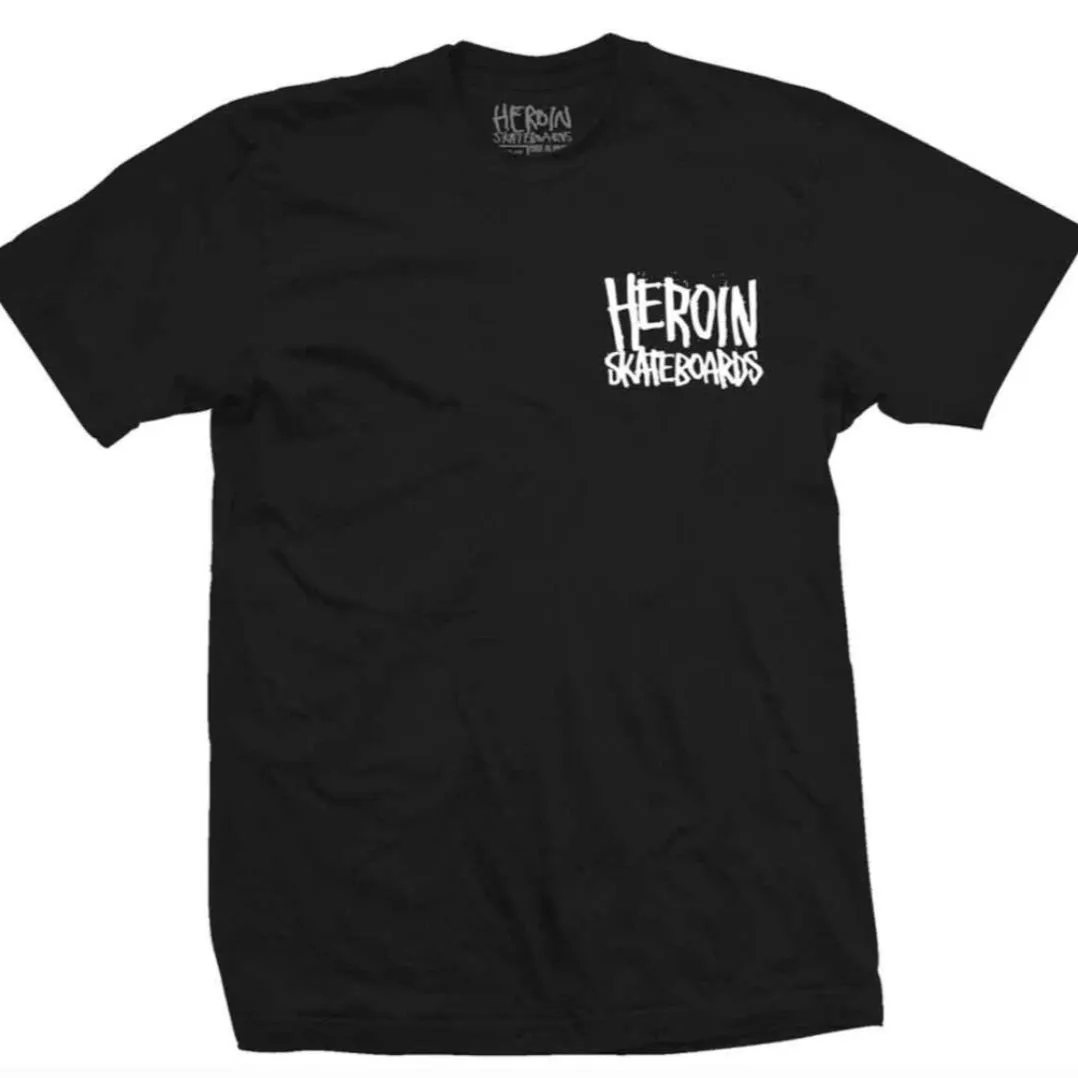 Heroin Skateboards Wide Boy T-Shirt black