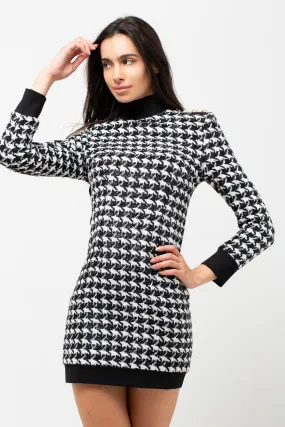 HOUNDSTOOTH BODYCON DRESS